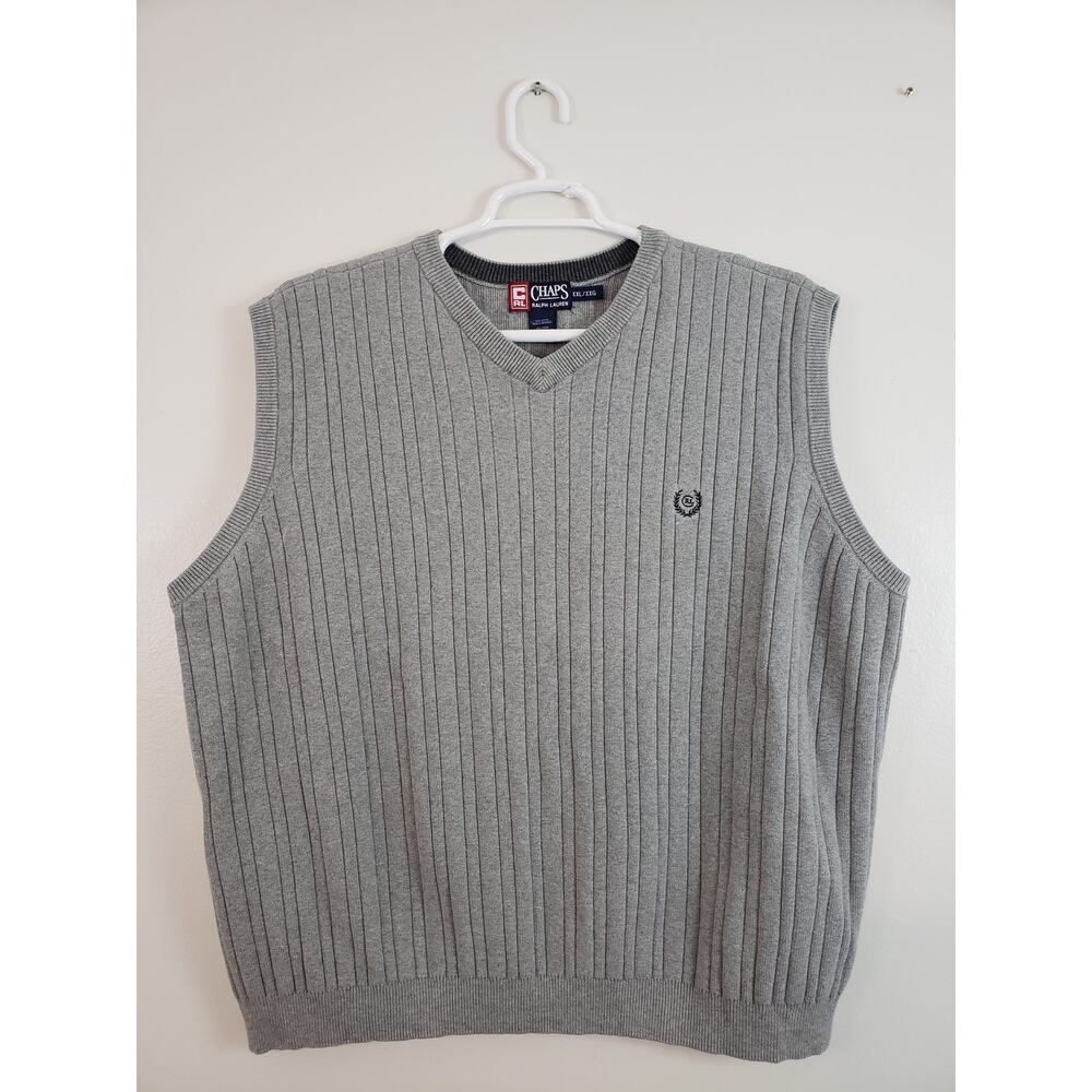 (9) Y2K Chaps Ralph Lauren Men's Sweater Vest Size XXL Pullover Grandpacore